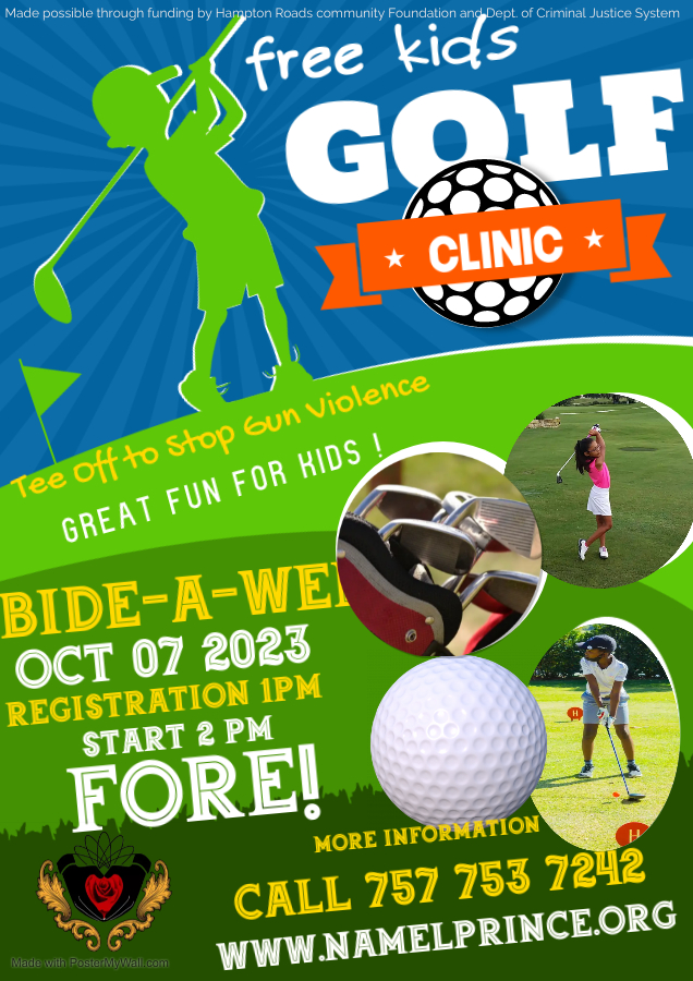 kids golf clinic poster